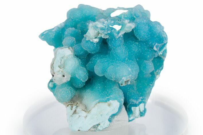 Sparkling Druzy Quartz on Chrysocolla - DR Congo #347514